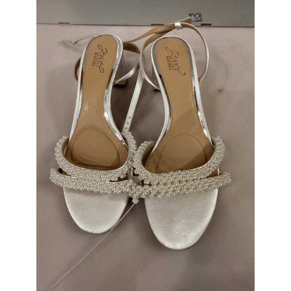 Jewel Badgley Mischka Noah Embellished Ankle Strap Sandals 9.5 - Picture 3 of 6